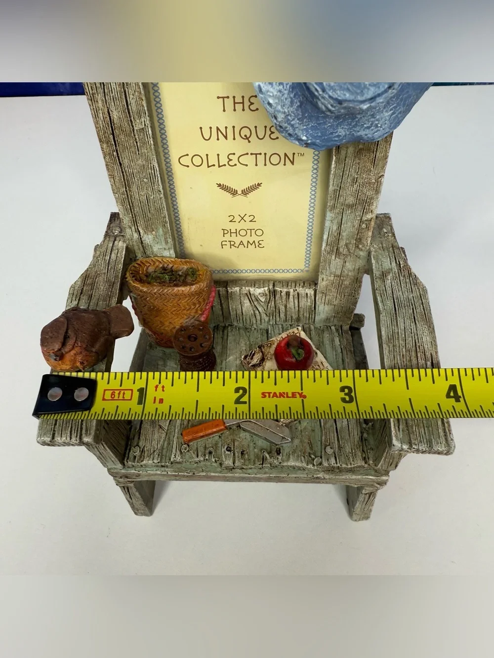Gardening Chair Picture Frame Adirondack Beach Backyard Mini 2x2 Photo Vintage